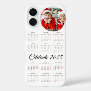 Coque Pour iPhone 16 Calendrier photo personnalisé 2025