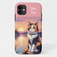 Calico Cat par le lac