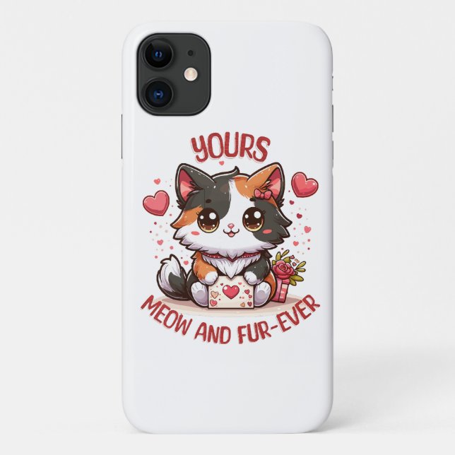 Coques Case-Mate iPhone Calico Chat Adorable pour la Saint-Valentin  (Dos)