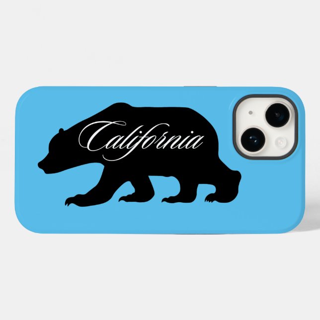 Coques Case-Mate iPhone California State Bear Blue (Verso (horizontal))
