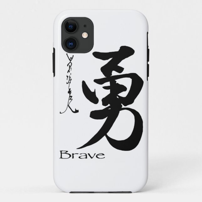 Coques Case-Mate iPhone Calligraphie chinoise japonaise COURAGEUSE de (Dos)