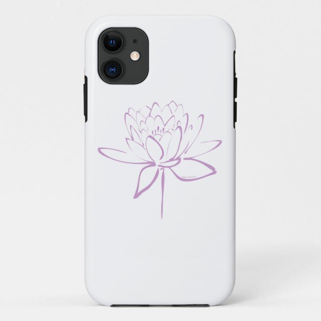 Coques Case-Mate iPhone Calligraphie de Lotus (lavande) (Dos)