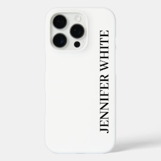 Coque iPhone 16 Pro Calligraphie Élégante Noir & Blanc Gras Retro