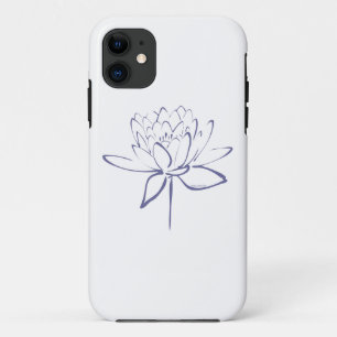 Etui iPhone Case-Mate Calligraphie Lotus (Bleu)
