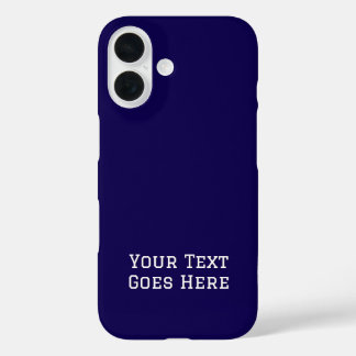 Coque Pour iPhone 16 Calligraphie minimaliste élégante en bleu foncé