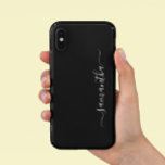 Case-Mate iPhone Case Calligraphie personnalisée minimaliste moderne écr<br><div class="desc">Cette conception est également disponible sur d'autres modèles de téléphone. Choisissez Type de périphérique pour voir d'autres iPhone, Samsung Galaxy ou coques Google. Certains styles peuvent être modifiés en sélectionnant Style si c'est une option. Cette conception peut être personnalisée dans la zone fournie en modifiant la photo et/ou le texte....</div>