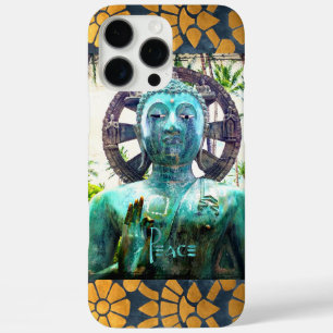 Coque iPhone 16 Pro Max Calme citation Asiatique Bouddha Turquoise Photo