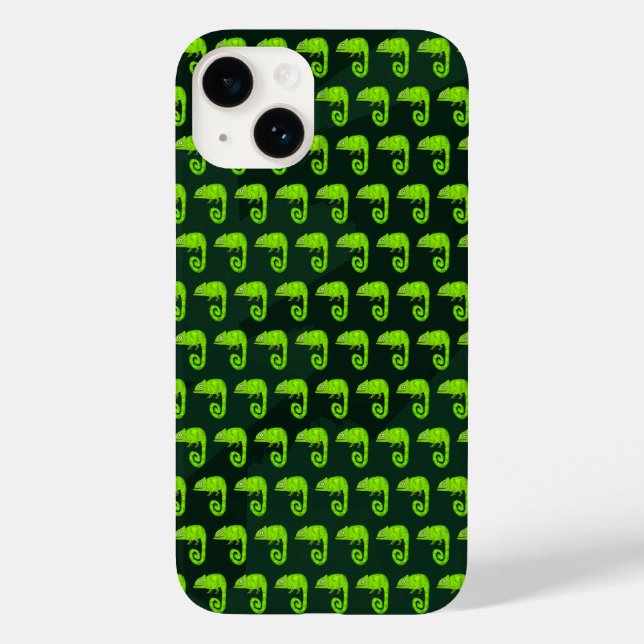Coques Case-Mate iPhone Caméléon vert mignon (Verso)
