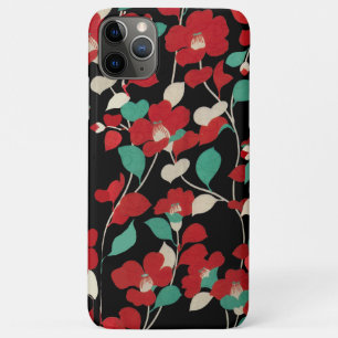 Case-Mate iPhone Case CAMELLIAS ROUGES, FEUILLES BLANCS VERTS NOIR Flora