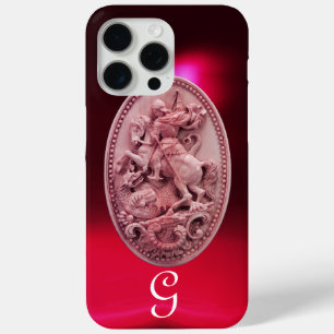 COQUE iPhone 15 PRO MAX CAMEO ANTIQUE / MONOGRAMME SAINT GEORGE ET DRAGON