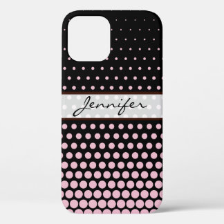 Case-Mate iPhone Case Cameo Pink Polka Point Élégant Noir moderne