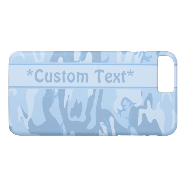 Coques Case-Mate iPhone Caméra bleu clair avec texte personnalisé (Dos (Horizontal))