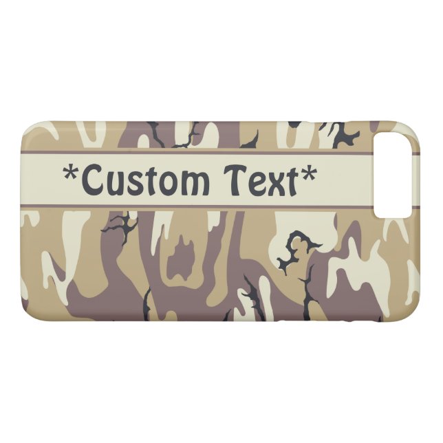 Coques Case-Mate iPhone Caméra Brown Arid avec texte personnalisé (Dos (Horizontal))