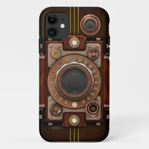 Coque iPhone 11 Caméra Steampunk Vintage #1B
