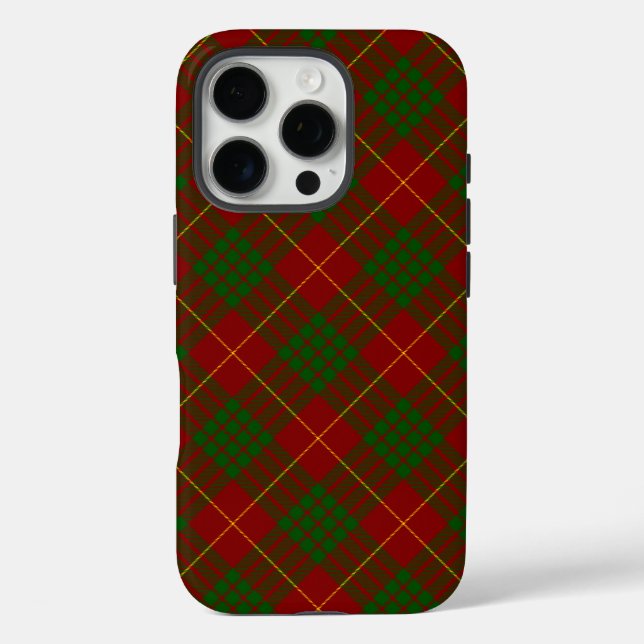 Coques Case-Mate iPhone Cameron tartan rouge vert carreau (Verso)