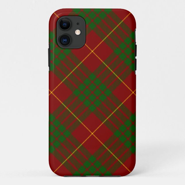 Coques Case-Mate iPhone Cameron tartan rouge vert carreau (Dos)