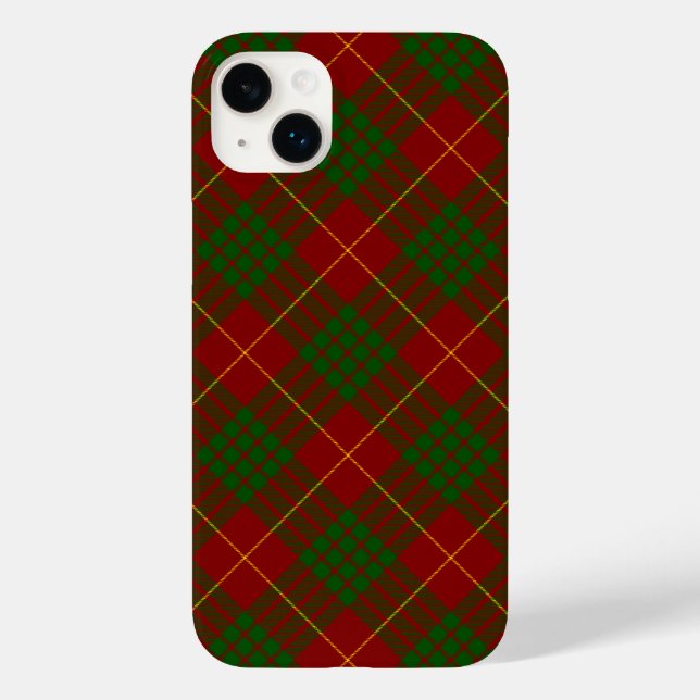 Coques Case-Mate iPhone Cameron tartan rouge vert plaid (Verso)