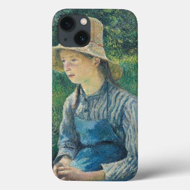 Coques Case-Mate iPhone Camille Pissarro | Peasant Girl with a Straw Hat,  (Verso)