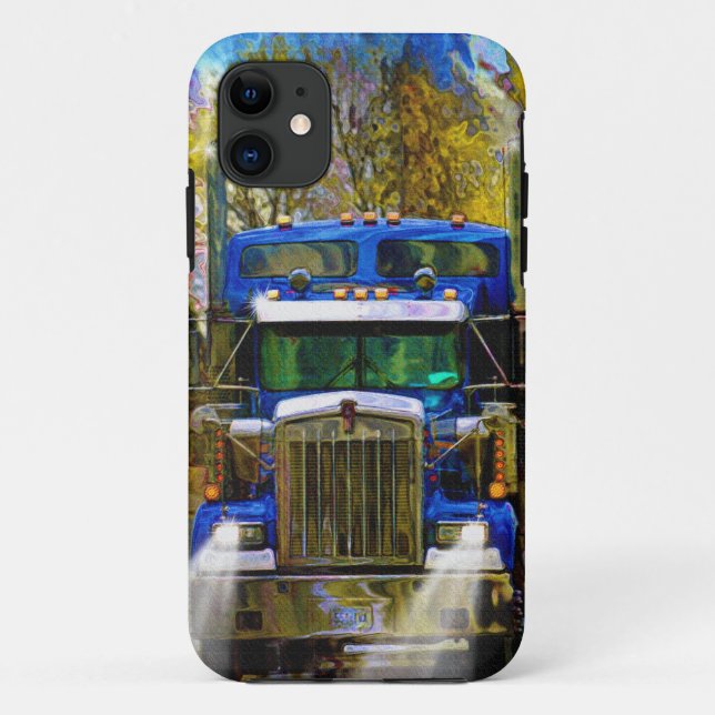 Coques Case-Mate iPhone Camion Blue Frets, Camions Big Rig (Dos)