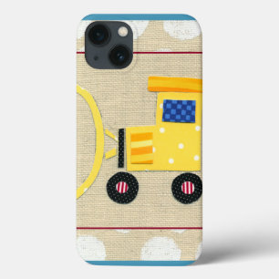 iPhone 13 Case Camion Bulldozer Jaune par Chariklia Zarris
