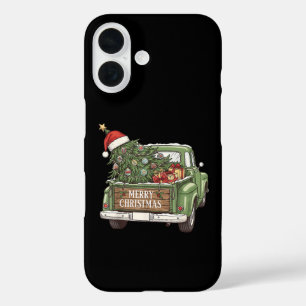 Coque Pour iPhone 16 Camion de Noël Vintage Joyeux Noël Hommes Femmes 