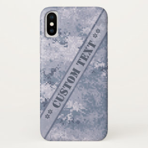 Coque iPhone X Camion Digi Gris avec texte personnalisé