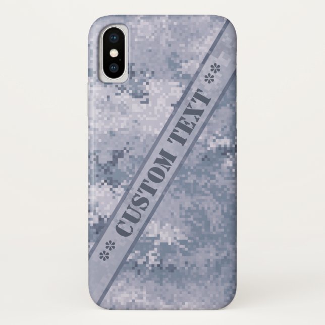 Coques Case-Mate iPhone Camion Digi Gris avec texte personnalisé (Dos)