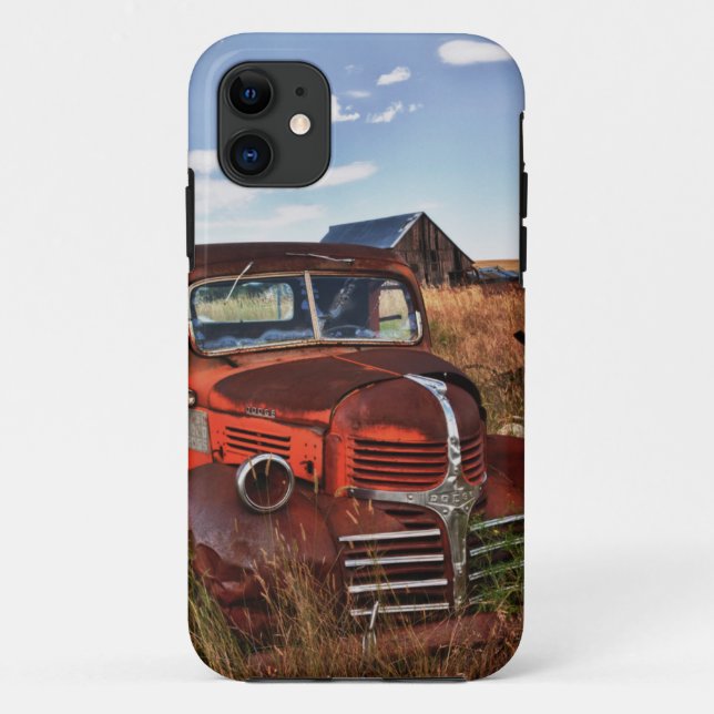 Coques Case-Mate iPhone Camion Dodge orange rouillé avec ferme abandonnée (Dos)