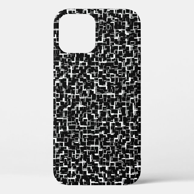 Coques Case-Mate iPhone Camion numérique noir blanc Motif jaune (Verso)