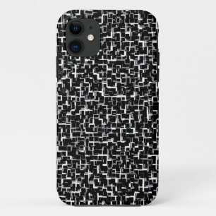Coques Pour iPhone Camion numérique noir blanc Motif jaune
