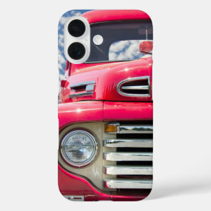Coque Pour iPhone 16 Camion Rétro Rouge Avec Dés Flous