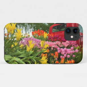 Case-Mate iPhone Case Camion rouge avec tulips, Oregon