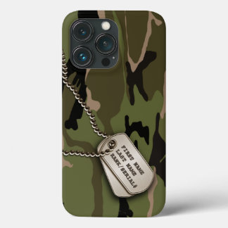 Etui iPhone Case-Mate Camion vert militaire avec étiquette de chien
