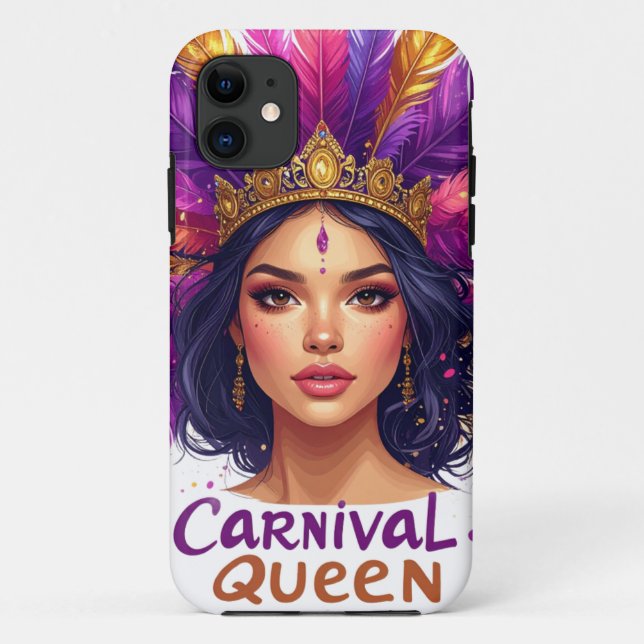 Coques Case-Mate iPhone Camiseta Carnival Queen Rainha  do Carnaval Fantas (Dos)