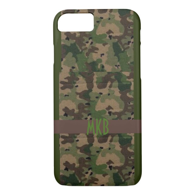 Coques Case-Mate iPhone Camo avec le monogramme (Dos)