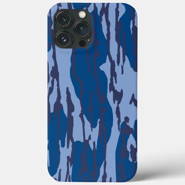 Coques Case-Mate iPhone Camo bleu Motif militaire Camouflage bleu (Verso)
