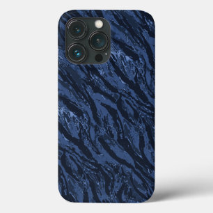 iPhone 13 Pro Coque Camo bleu rayé