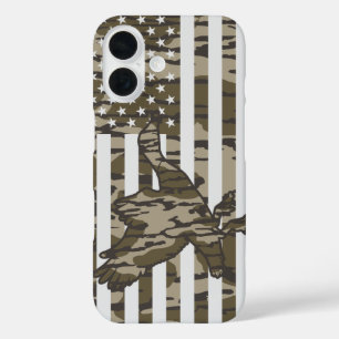 Coque Pour iPhone 16 Camo Bottom Lands Canard colvert patriotique Camo
