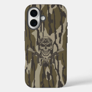 Coque Pour iPhone 16 Camo Bottomland Vintage classique fusil et crâne