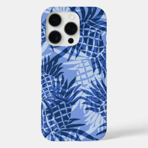 Coque iPhone 16 Pro Camo d'ananas bleu hawaïen