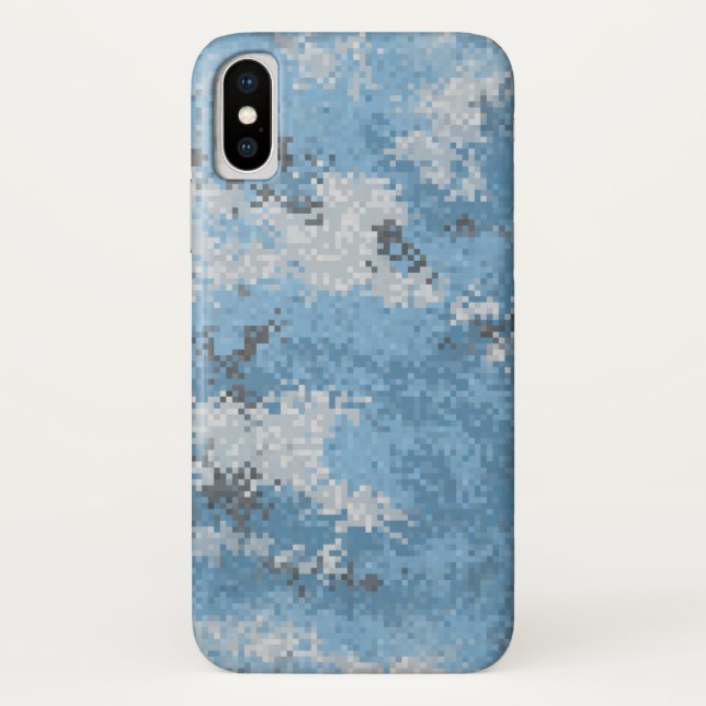 Coques Case-Mate iPhone Camo Digi Bleu (Dos)