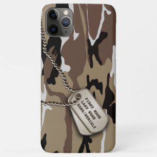 Coques Pour iPhone Camo du désert militaire avec un chien