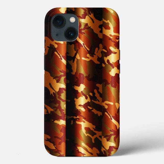 Coques Case-Mate iPhone Camo en bois de bronze 3D (Verso)