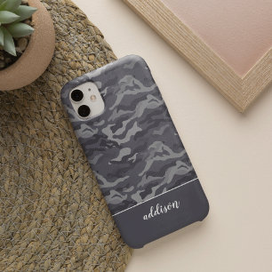 Coque Pour iPhone 16 Camo gris foncé