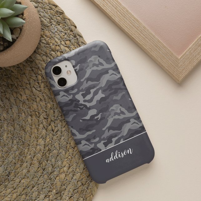 Coques Case-Mate iPhone Camo gris foncé (Créateur téléchargé)