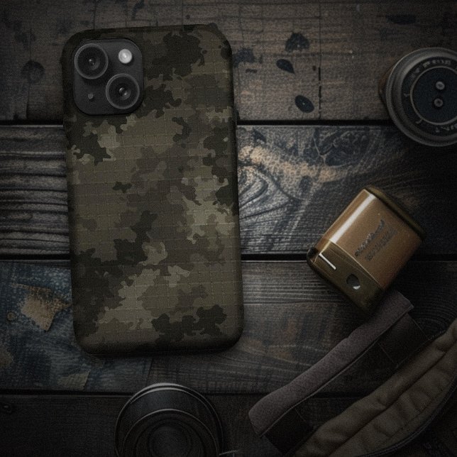 Coques Case-Mate iPhone Camo italien minuit noir unique Motif de fret (Italian Camo Midnight Black Unique Cargo Pattern Case-Mate iPhone Case)