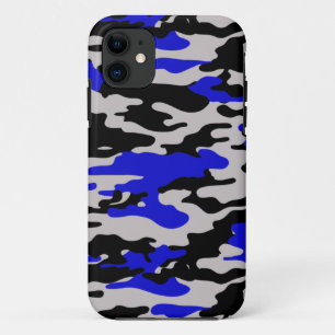 Coque Case-Mate iPhone Camo noir et bleu - iPhone 5