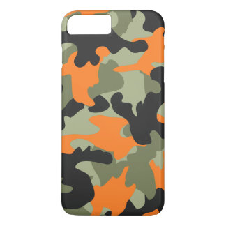 Coque Case-Mate iPhone Camo noir orange vert Camouflage Motif mince