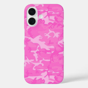 Coque Pour iPhone 16 Camo rose