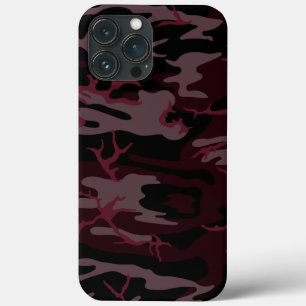 Coque Case-Mate iPhone Camo rouge foncé